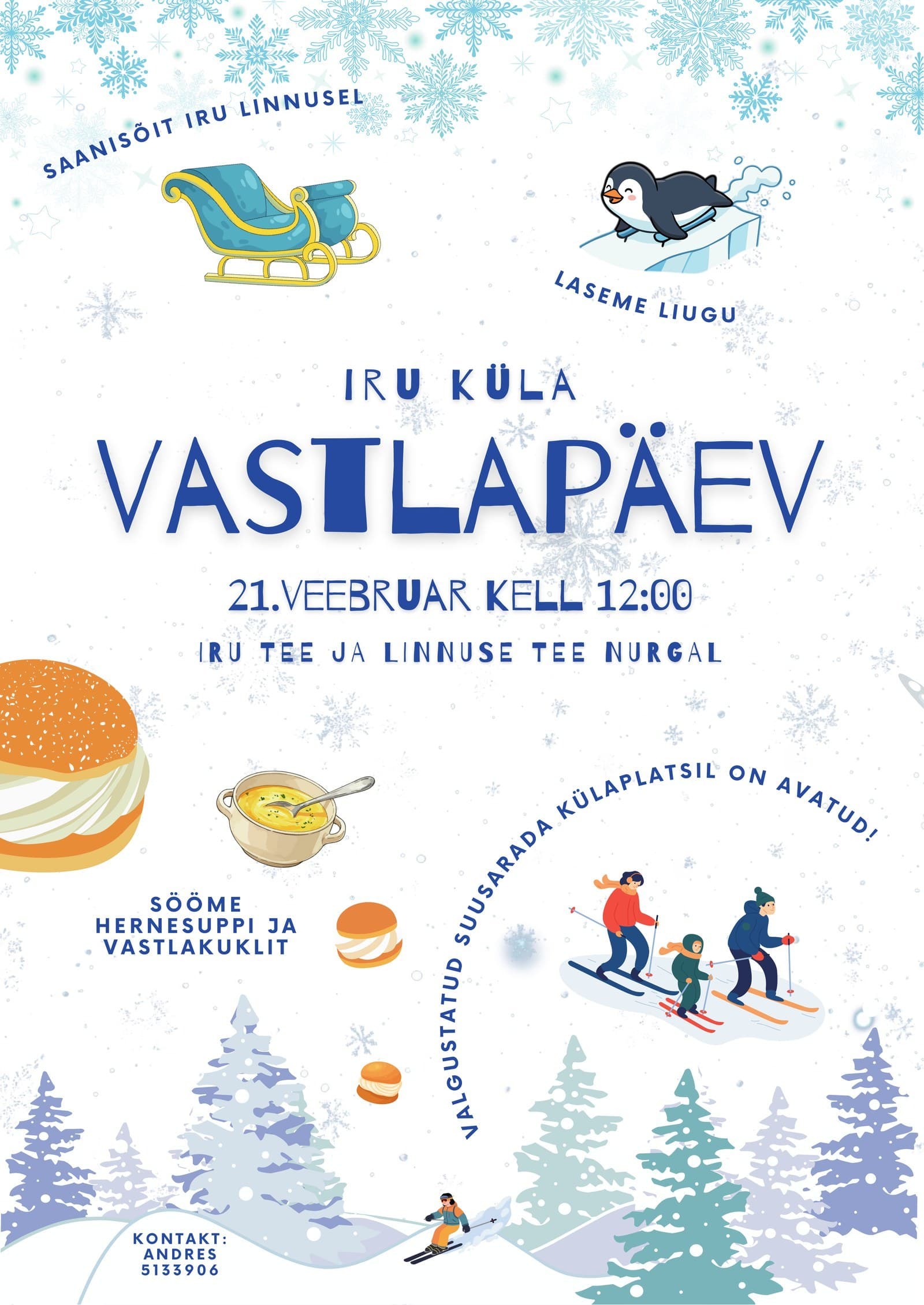 Iru küla vastlapäev 21.02.2026 kell 12:00